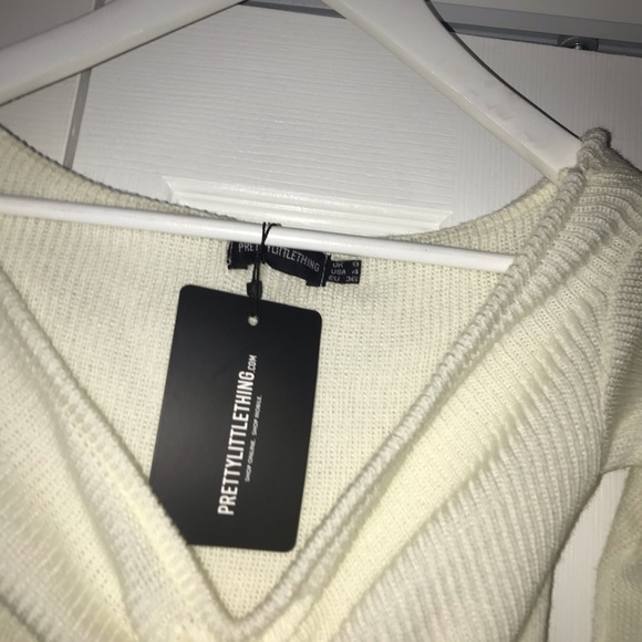 Pretty Little Thing Ivory sweater dress USA SIZE 4 - Picture 4 of 5